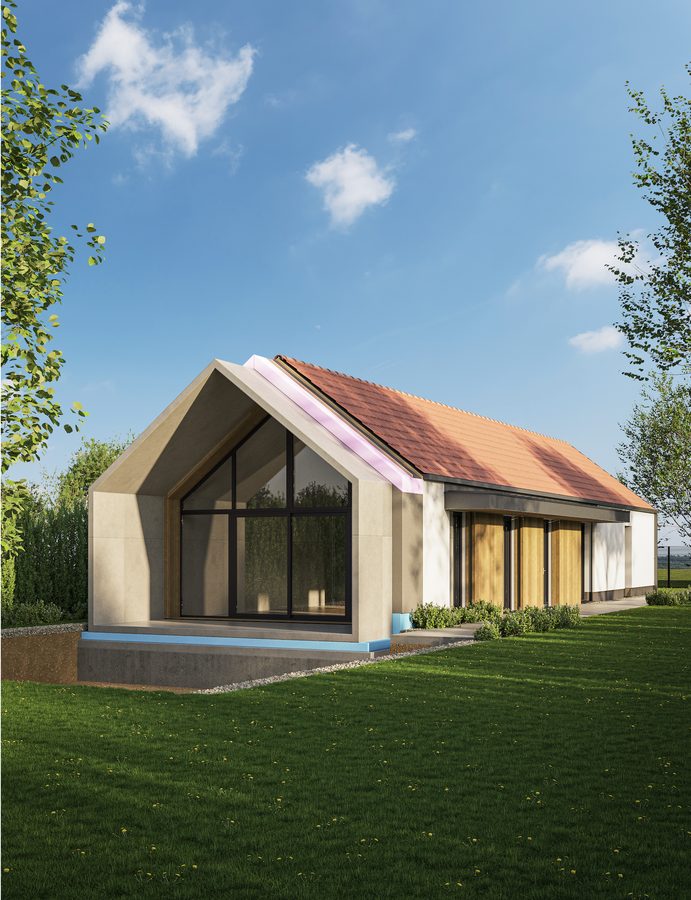 KV Homes látványterv — hagyományos stílusú modern ház